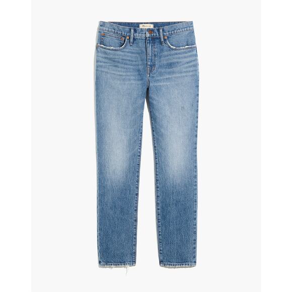Madewell Tomboy Straight Jeans in Wright Wash Light Blue Denim Loose Fit Size 24 - Picture 1 of 16